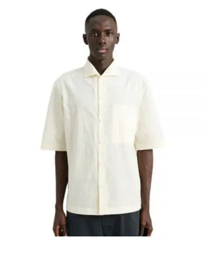 Camp Collar Cotton Short Sleeve Shirt Ecru - LEMAIRE - BALAAN 2