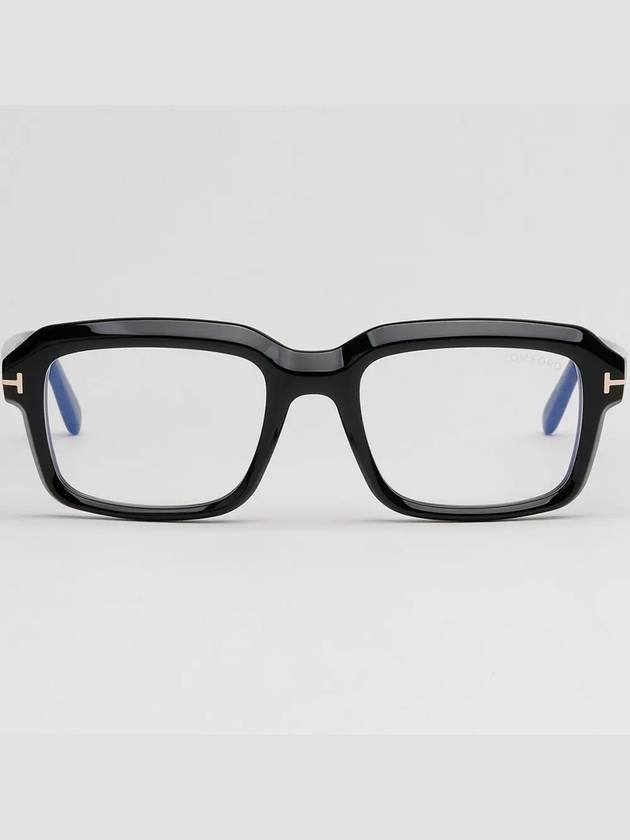 Blue Light Blocking Glasses Frame TF5888B 001 Square Black Fashion Horned - TOM FORD - BALAAN 3