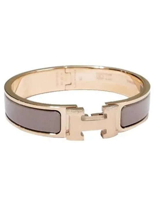 Clic H Bracelet Gold Marron Glace - HERMES - BALAAN 2