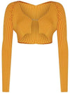 La Maille Pralu Micro Charm Logo Cardigan Orange - JACQUEMUS - BALAAN 1