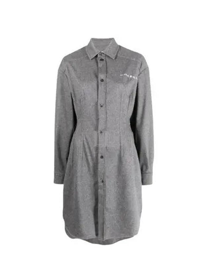 Logo Shirt Midi Dress Grey - MARNI - BALAAN 2