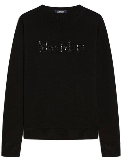 Kassel Logo Wool Cashmere Knit Top Black - S MAX MARA - BALAAN 2