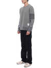 4 Bar Tonal Crew Neck Sweatshirt Grey - THOM BROWNE - BALAAN 5