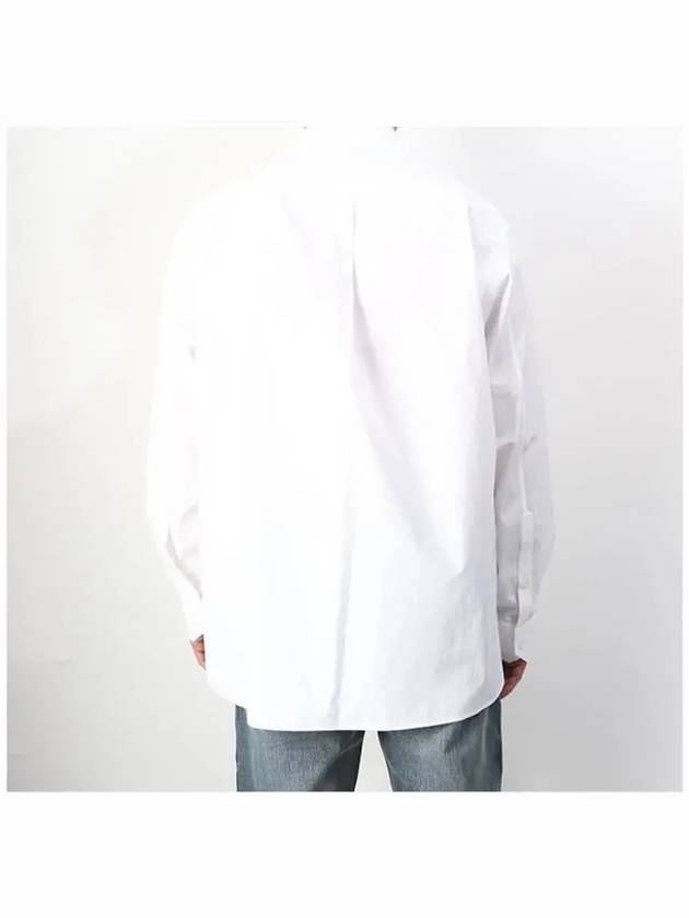 Side VLTN Printed Cotton Long-Sleeved Shirt White - VALENTINO - BALAAN 5