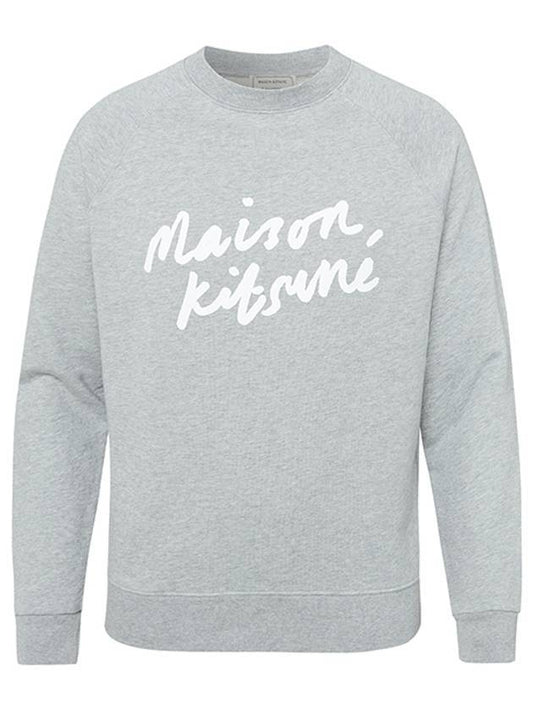 handwriting clean sweatshirt gray - MAISON KITSUNE - BALAAN.