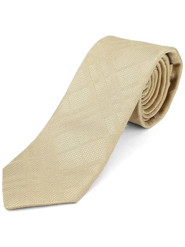 Classic Cut Check Silk Jacquard Tie Beige - BURBERRY - BALAAN 2