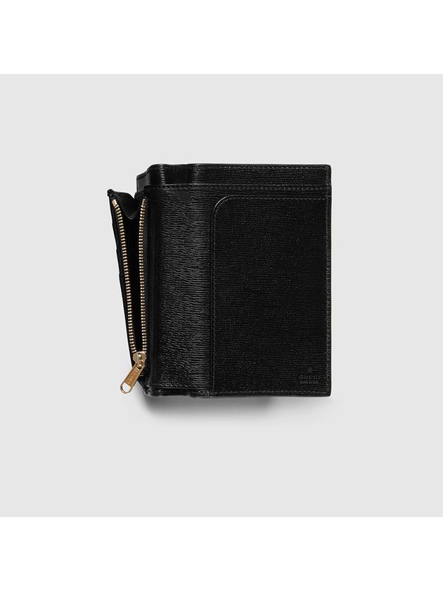 Script Leather Passport Wallet Black - GUCCI - BALAAN 7