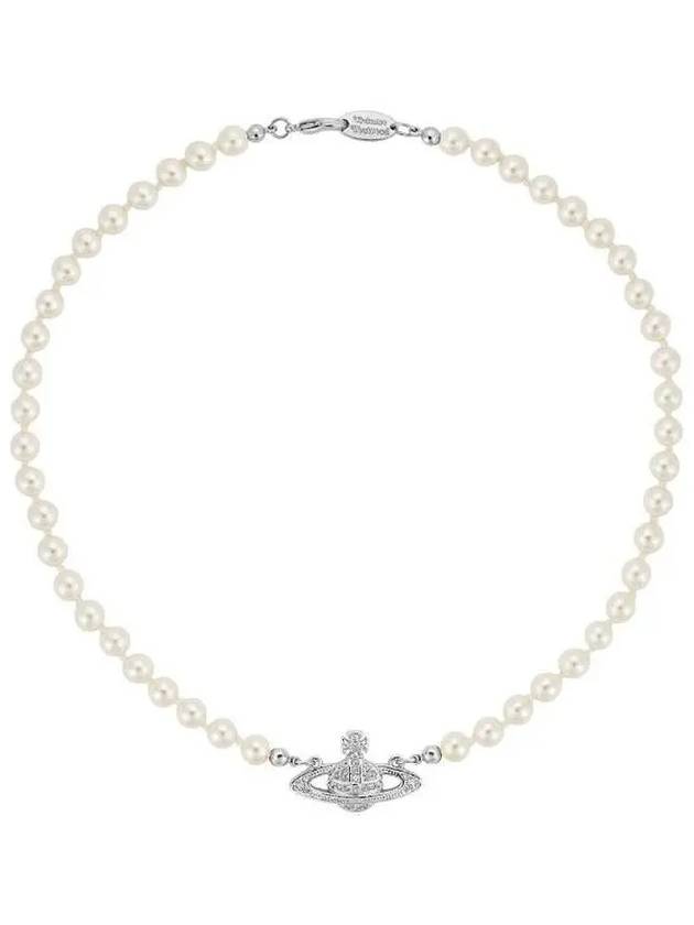 Mini Bas Relief Pearl Necklace Cream - VIVIENNE WESTWOOD - BALAAN 2