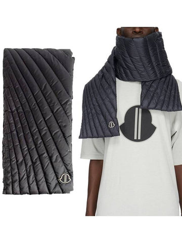 xRick Owens quilted padded scarf - MONCLER - BALAAN 1