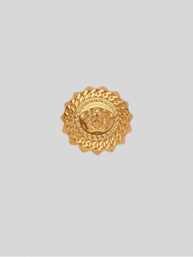 Chain Medusa Ring Gold - VERSACE - BALAAN.