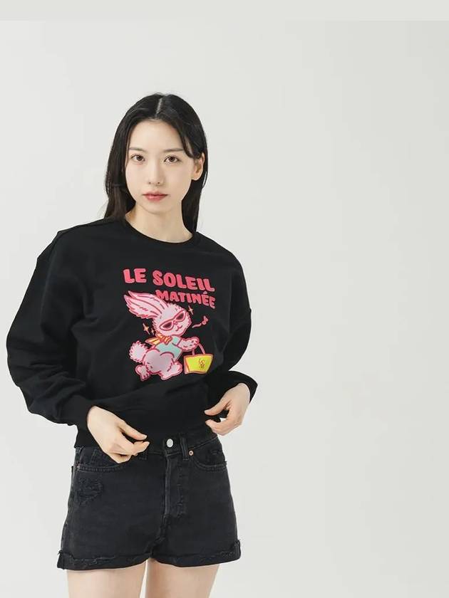 Brushed Options Shopping Rabbit Sweat Shirts BLACK - LE SOLEIL MATINEE - BALAAN 3