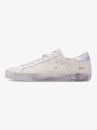 Superstar Leather Low Top Sneakers Silver Beige - GOLDEN GOOSE - BALAAN 2