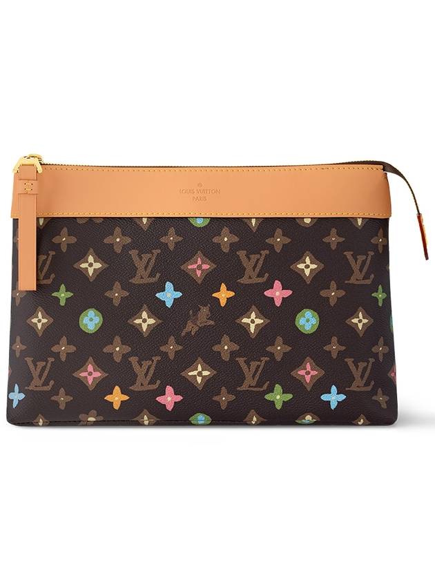 Pochette Voyage Souple Monogram Order Canvas Pouch Bag Chocolate - LOUIS VUITTON - BALAAN 2