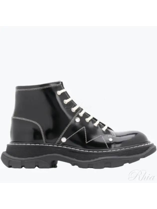 Tread Lace-Up  Worker Boots Black - ALEXANDER MCQUEEN - BALAAN 2