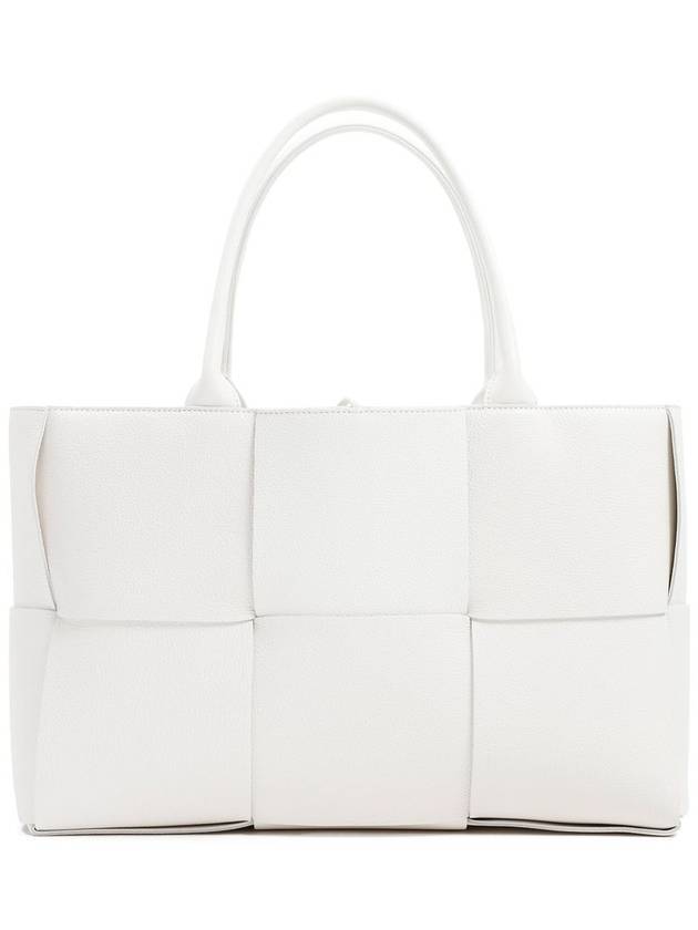 Intrecciato Arco Medium Tote Bag White - BOTTEGA VENETA - BALAAN 1