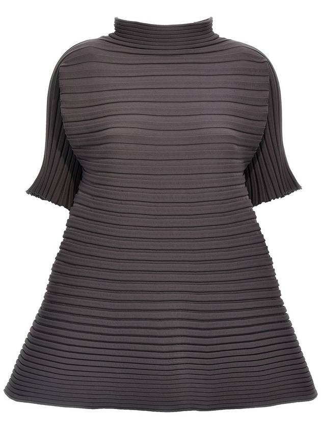 Bounce Knit Pleated Blouse Black - ISSEY MIYAKE - BALAAN 1