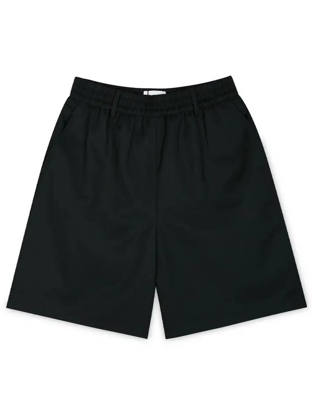 Wool Blend Bermuda Shorts Black - AMI - BALAAN 2