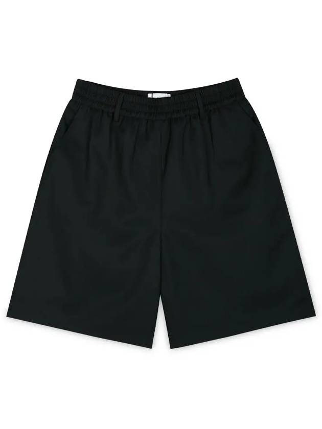 Wool Blend Bermuda Shorts Black - AMI - BALAAN 4