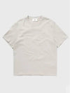 Small Heart Logo Short Sleeve T-Shirt Chalk - AMI - BALAAN 3