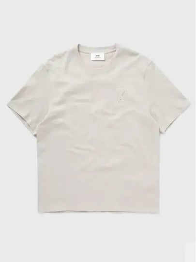 Small Heart Logo Short Sleeve T-Shirt Chalk - AMI - BALAAN 2