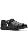 24SS Pacific Buckle Gladiator Sandals Pacific Lisse Noir 1233 12 - PARABOOT - BALAAN 2