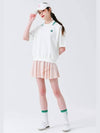 Cooling double layer flare skirt UPF50 PINK - MONBIRDIE GOLF - BALAAN 8