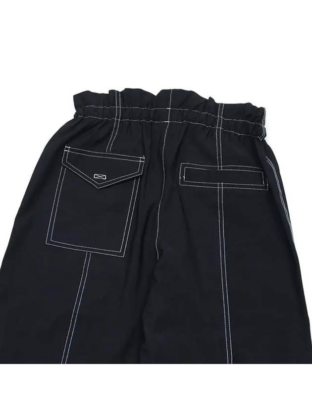 Light Slub Pocket Track Pants Black - GANNI - BALAAN 7