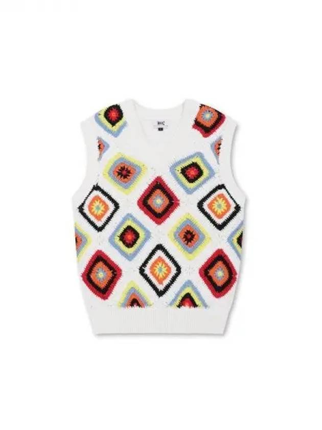 Golf Women s Rainbow Square V Neck Knit Vest WWWAA24622WHX Domestic Product GQ0Z24073161788 - WAAC - BALAAN 1