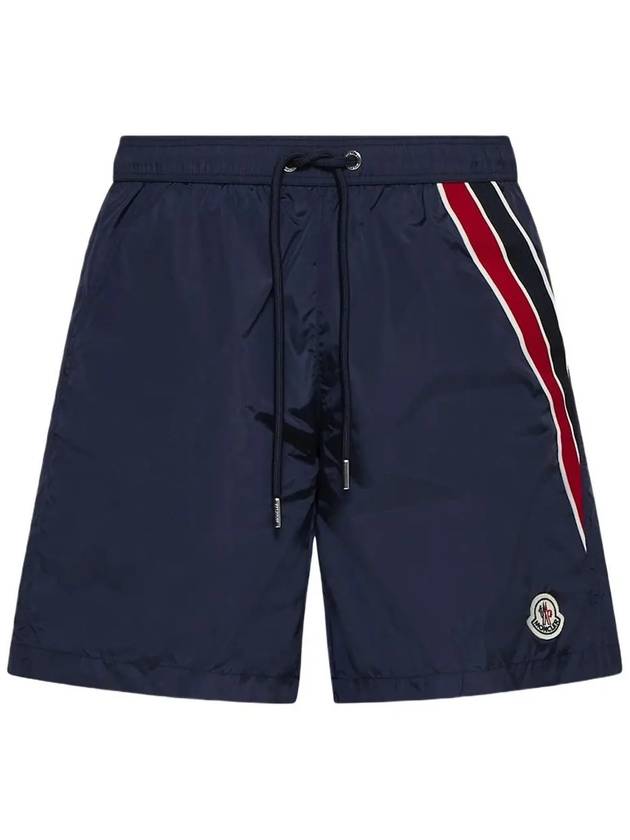 Tricolor Trim Swim Shorts Night Blue - MONCLER - BALAAN 2