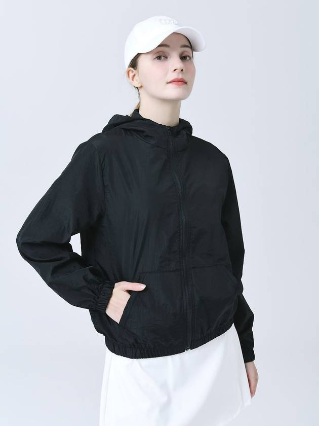 24 SS Hooded Anorak Regular Fit Black Wind Jumper DO2242WB04 - DOYOUKNOWMC GOLF WEAR - BALAAN 3