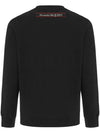 Logo Tape Detail Sweatshirt Black - ALEXANDER MCQUEEN - BALAAN 3