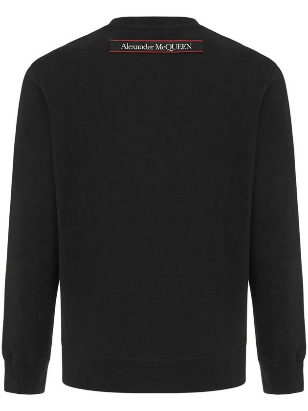 Logo Tape Detail Sweatshirt Black - ALEXANDER MCQUEEN - BALAAN 3