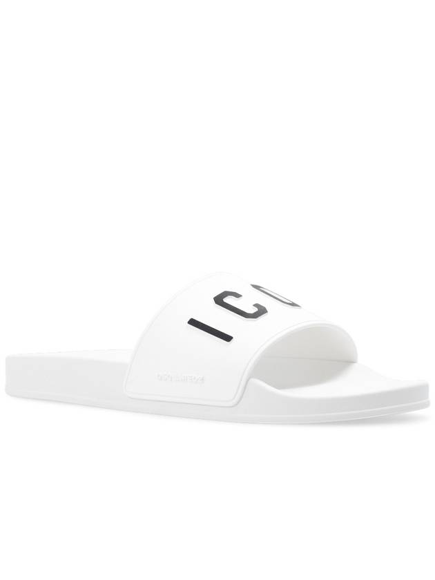 Men’s Icon Slippers White - DSQUARED2 - BALAAN 5