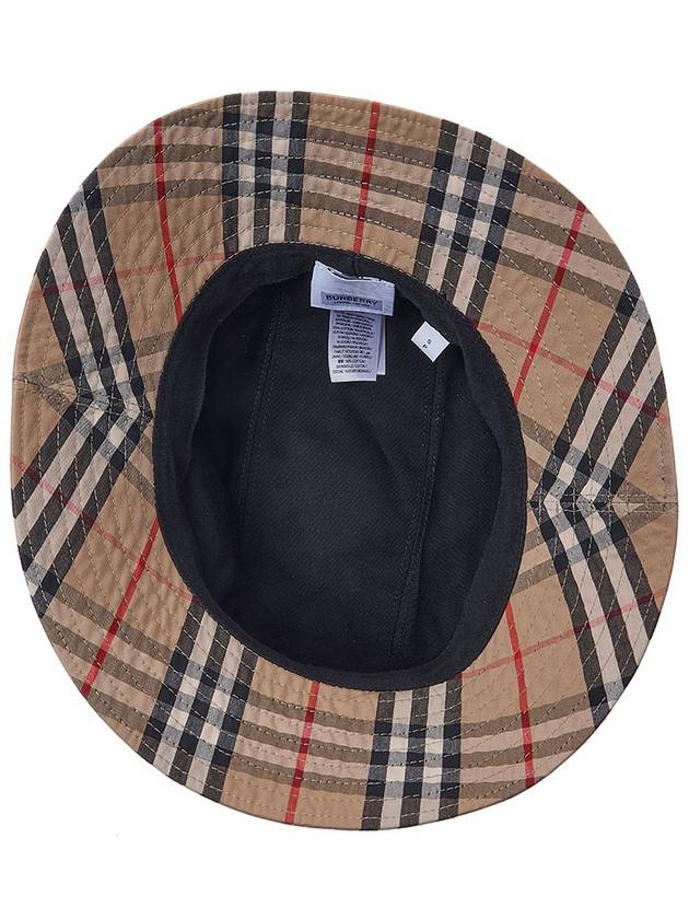 Check Pattern Bucket Hat Beige - BURBERRY - BALAAN 6