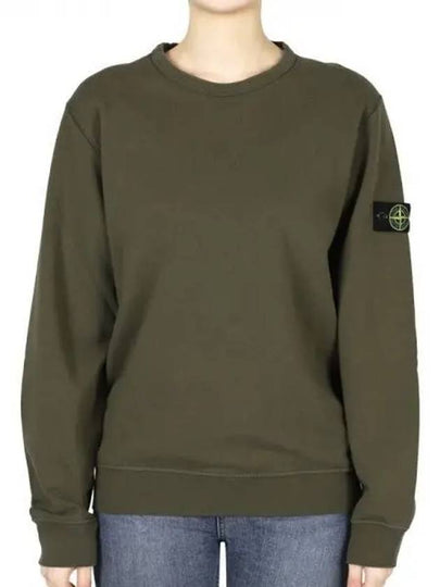 Kids Wappen Patch Crew Neck Sweatshirt Military Green - STONE ISLAND - BALAAN 2