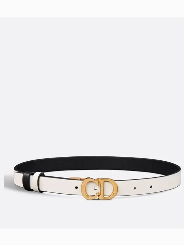 Saddle Reversible Smooth Calfskin Belt Black - DIOR - BALAAN 5