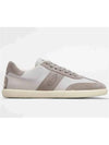 Leather Suede Low Top Sneakers Grey - TOD'S - BALAAN 4