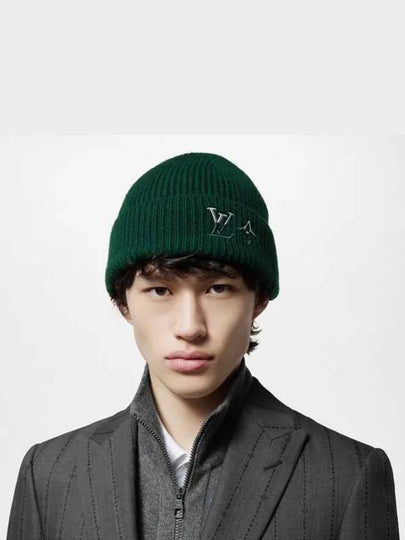 Men's LV Dual Beanie Green - LOUIS VUITTON - BALAAN 2