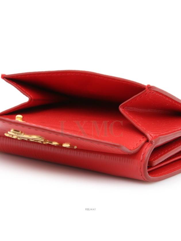 Vitello Move Red Mini Wallet 1MH021 Card - PRADA - BALAAN 10