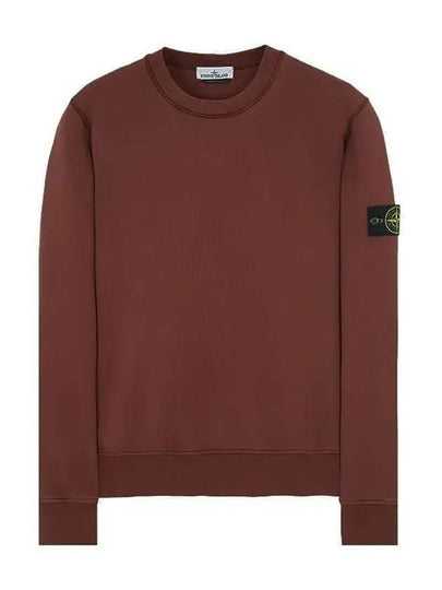 Compass Patch Crew Neck Sweatshirt Brick - STONE ISLAND - BALAAN 2