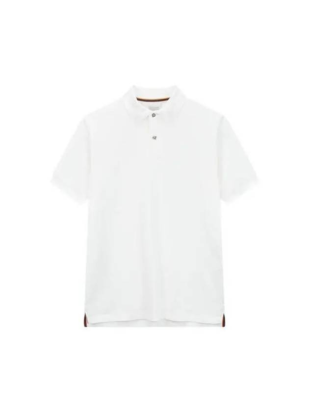 Flower Button Pique Shirt White - PAUL SMITH - BALAAN 1