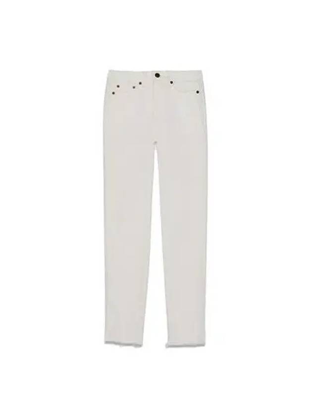 Pants Women s Raw Edge Straight Denim White - SAINT LAURENT - BALAAN 1