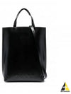 Banner Logo Embossed Tote Bag Black - GANNI - BALAAN 2