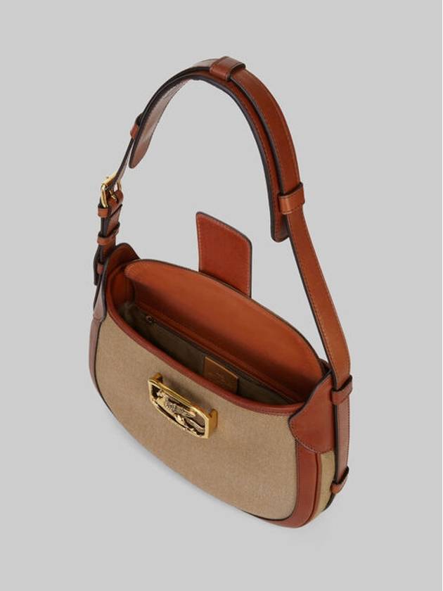 Pegasus Buckle Shoulder Bag Beige - ETRO - BALAAN 4