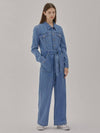 RYUL+WAI: Denim Belt Jumpsuit Blue - RYUL+WAI: - BALAAN 2