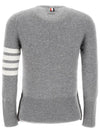 4-Bar Milano Stitch Crew Neck Knit Top Light Grey - THOM BROWNE - BALAAN 4