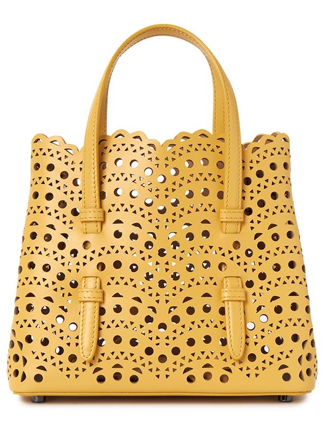 Mina 20 Vienne Wave Lux Calfskin Tote Bag Yellow - ALAIA - BALAAN 5