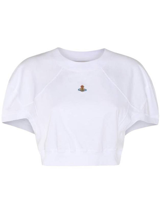 Women's Logo Short Sleeve T-Shirt White - VIVIENNE WESTWOOD - BALAAN 1