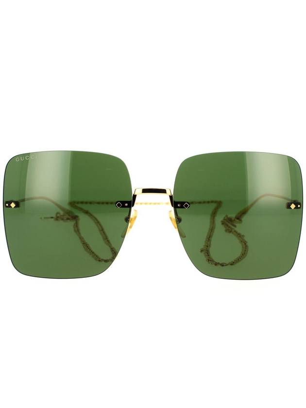 Eyewear Rimless Metal Sunglasses Green - GUCCI - BALAAN 2