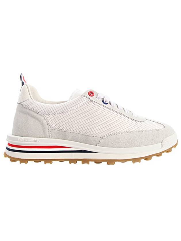 Fine Kid Suede Tech Runner White - THOM BROWNE - BALAAN 1